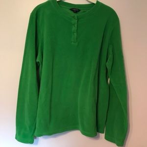 Lands’ End Green Fleece Sweater Size 14/16